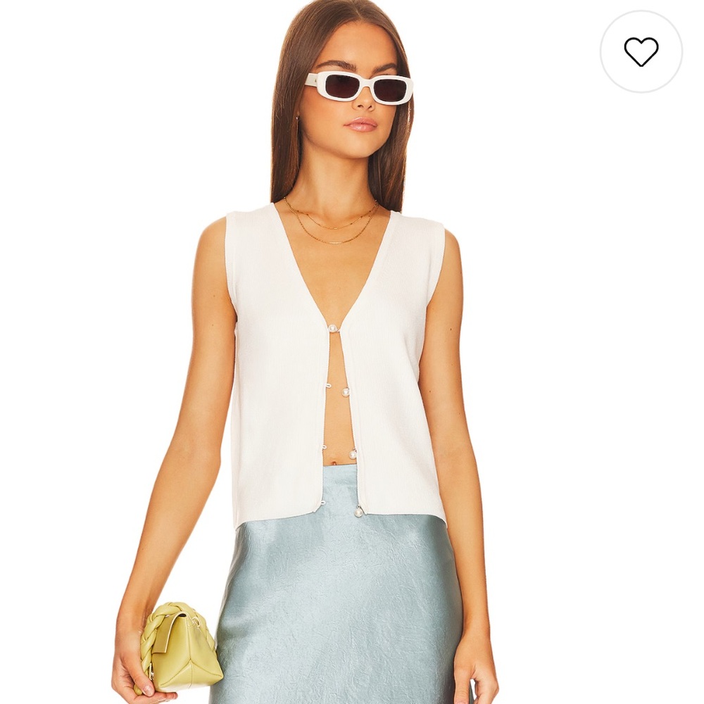Revolve SNDYS mountain knit top in white size SMALL